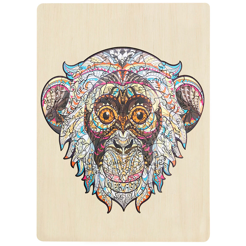 Load image into Gallery viewer, 132 Piece Wooden Jigsaw Puzzle, Monkey
