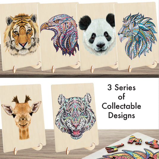 132 Piece Wooden Jigsaw Puzzle, Tiger