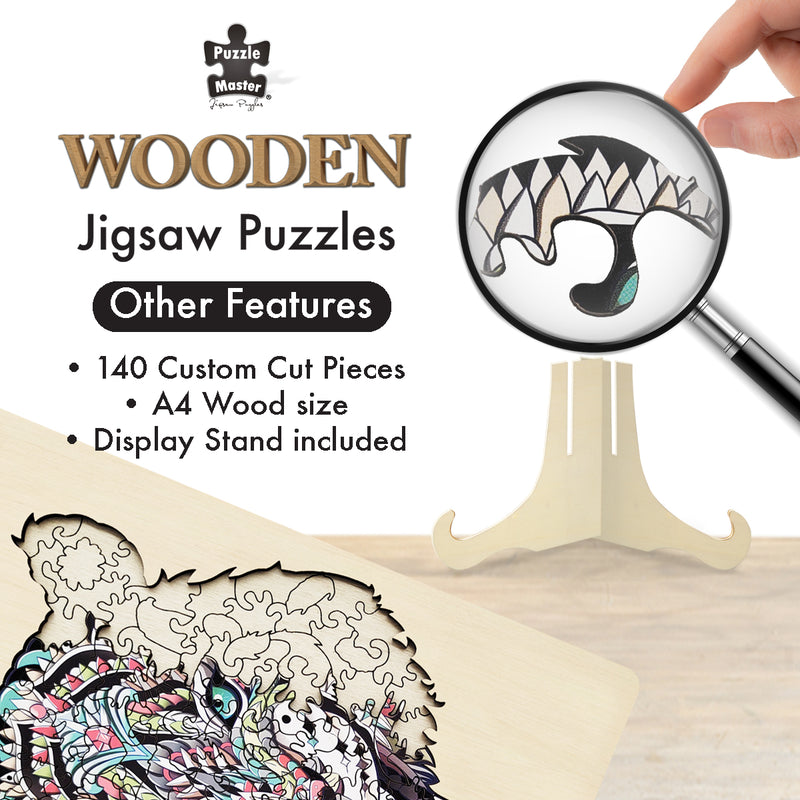 Load image into Gallery viewer, 132 Piece Wooden Jigsaw Puzzle, Tiger

