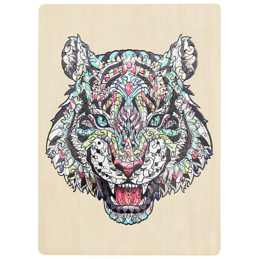 132 Piece Wooden Jigsaw Puzzle, Tiger