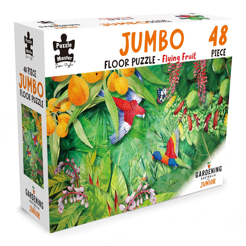 Load image into Gallery viewer, GA Jnr 48 Piece Jumbo Puzzle - Flying Fruit
