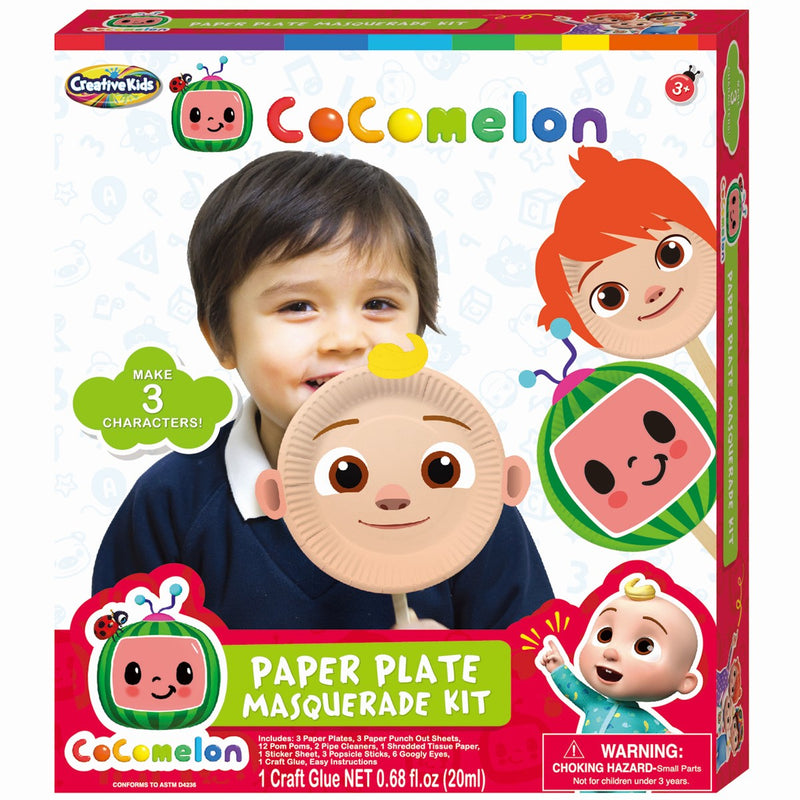 Load image into Gallery viewer, Cocomelon Paper Plate Masquerade Kit
