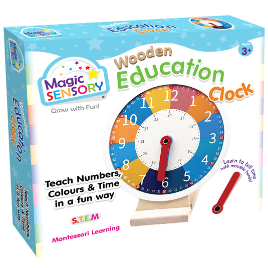 Wooden Early Education Learning Clock