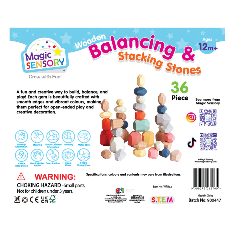 Load image into Gallery viewer, 36 Piece Wooden Balancing &amp; Stacking Stones
