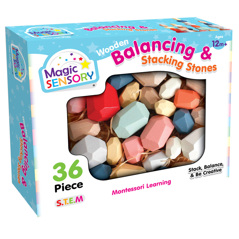 Load image into Gallery viewer, 36 Piece Wooden Balancing &amp; Stacking Stones
