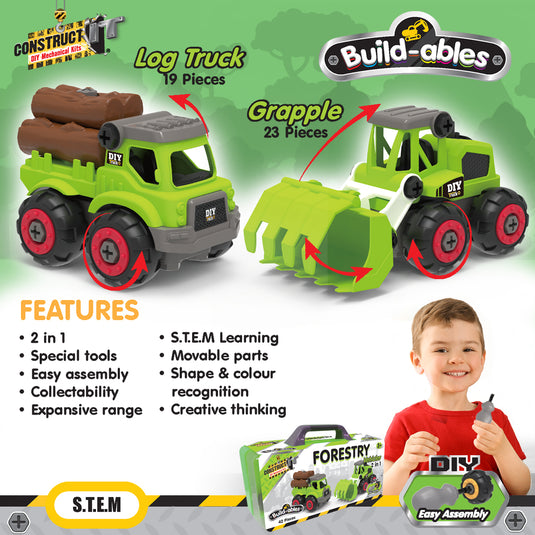 Build-ables - Forestry Vehicles 2 in 1