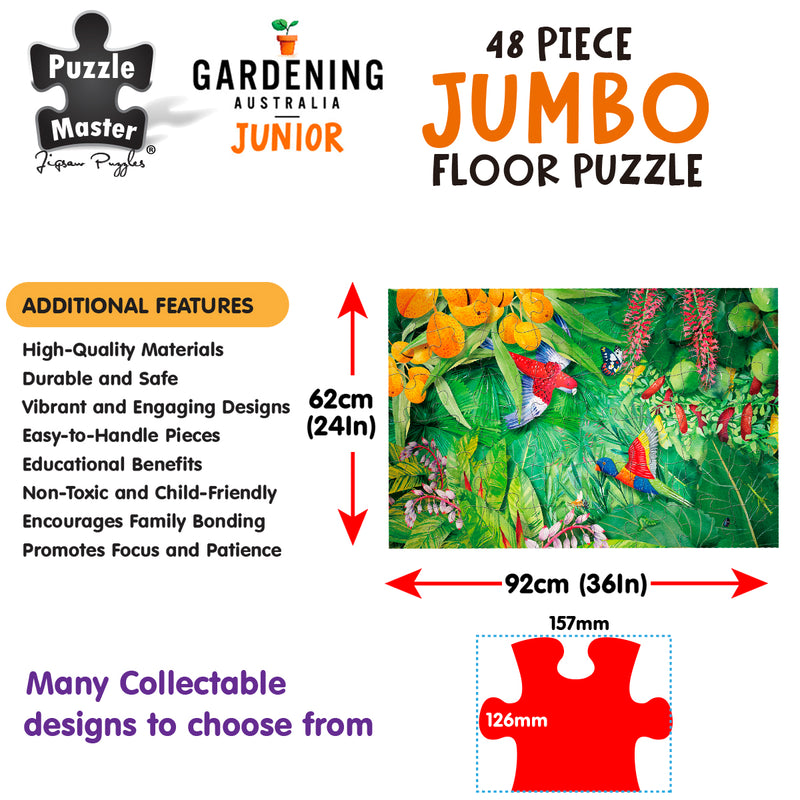Load image into Gallery viewer, GA Jnr 48 Piece Jumbo Puzzle - Flying Fruit
