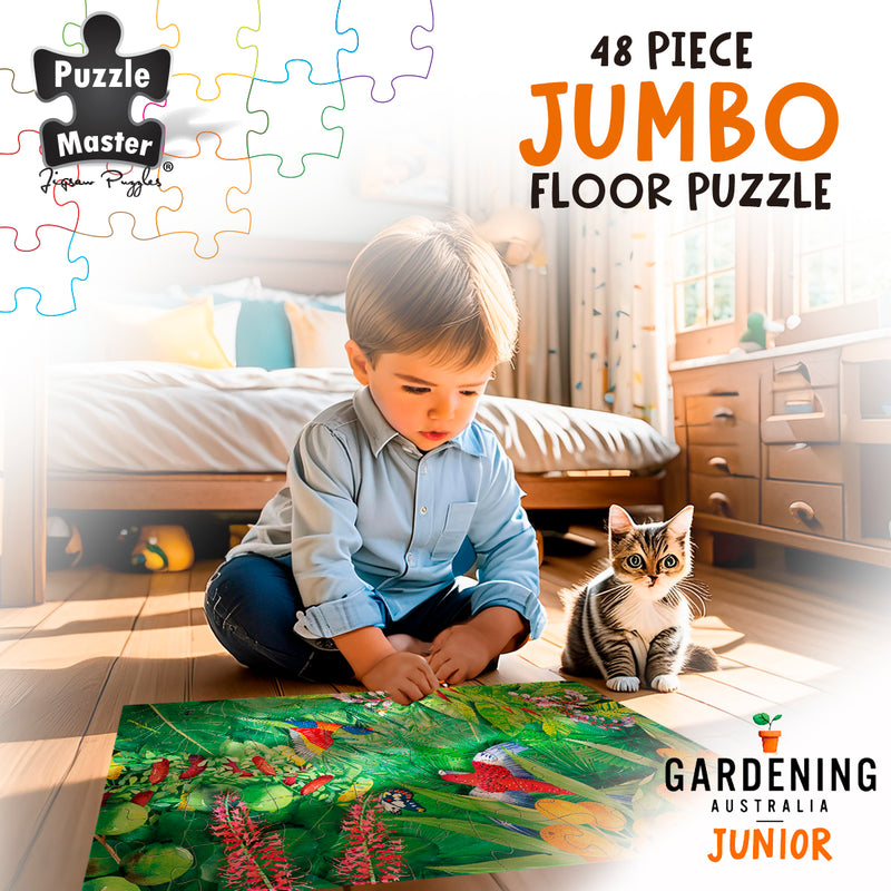 Load image into Gallery viewer, GA Jnr 48 Piece Jumbo Puzzle - Flying Fruit
