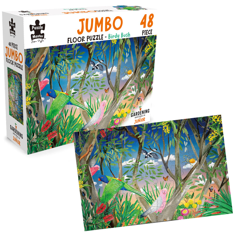Load image into Gallery viewer, GA Jnr 48 Piece Jumbo Puzzle - Birdy Bush

