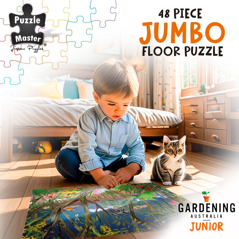Load image into Gallery viewer, GA Jnr 48 Piece Jumbo Puzzle - Birdy Bush
