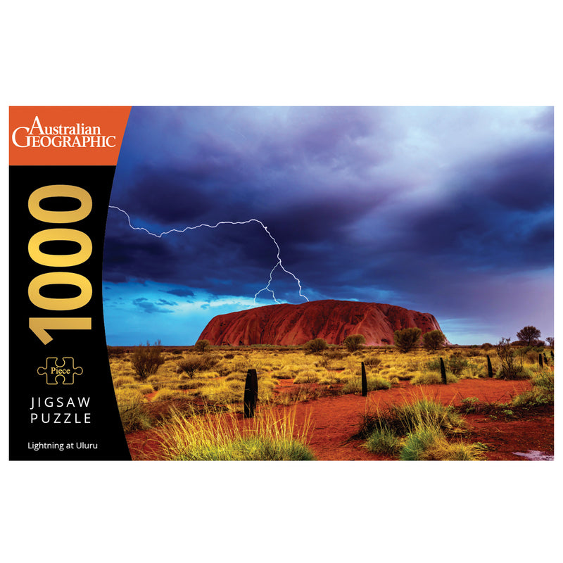Load image into Gallery viewer, Australian Geographic 1000 Piece Puzzle: Lightning at Uluru
