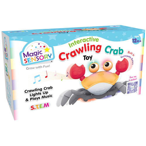 Interactive Crawling Crab (Orange)