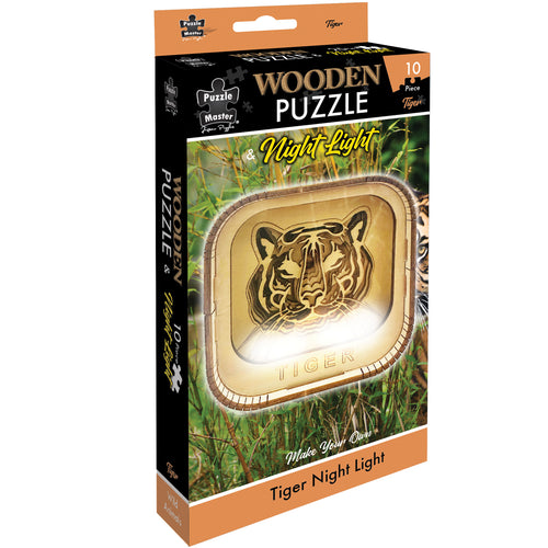Wooden Night Light Puzzle Tiger
