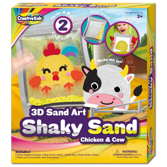 3D Sand Art Shaky Sand Chicken & Cow