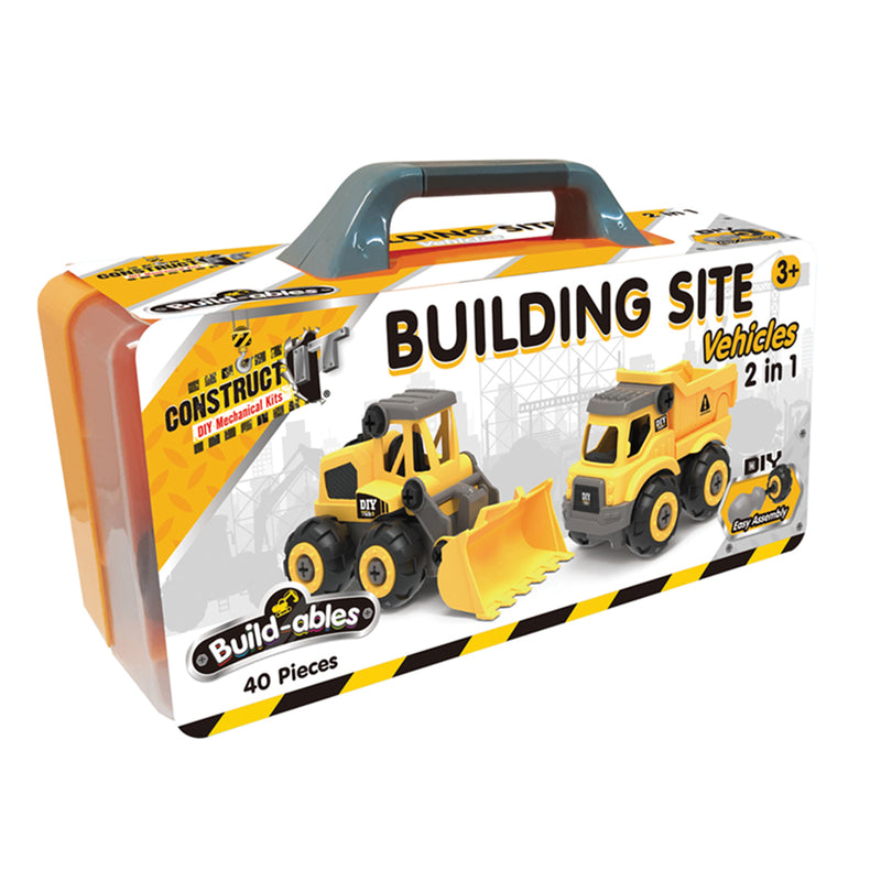 Load image into Gallery viewer, Build-ables - Building Site Vehicles 2 in 1
