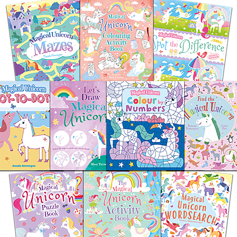 将图像加载到画廊查看器中，Magical Unicorn 10 Book Activity Pack
